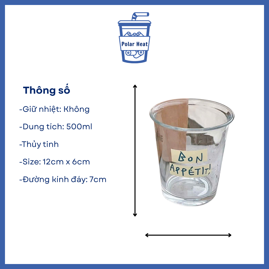 Thông Số Kĩ Thuật Của Cốc Thủy Tinh Bon Appetit Polar Heat Polar Heat