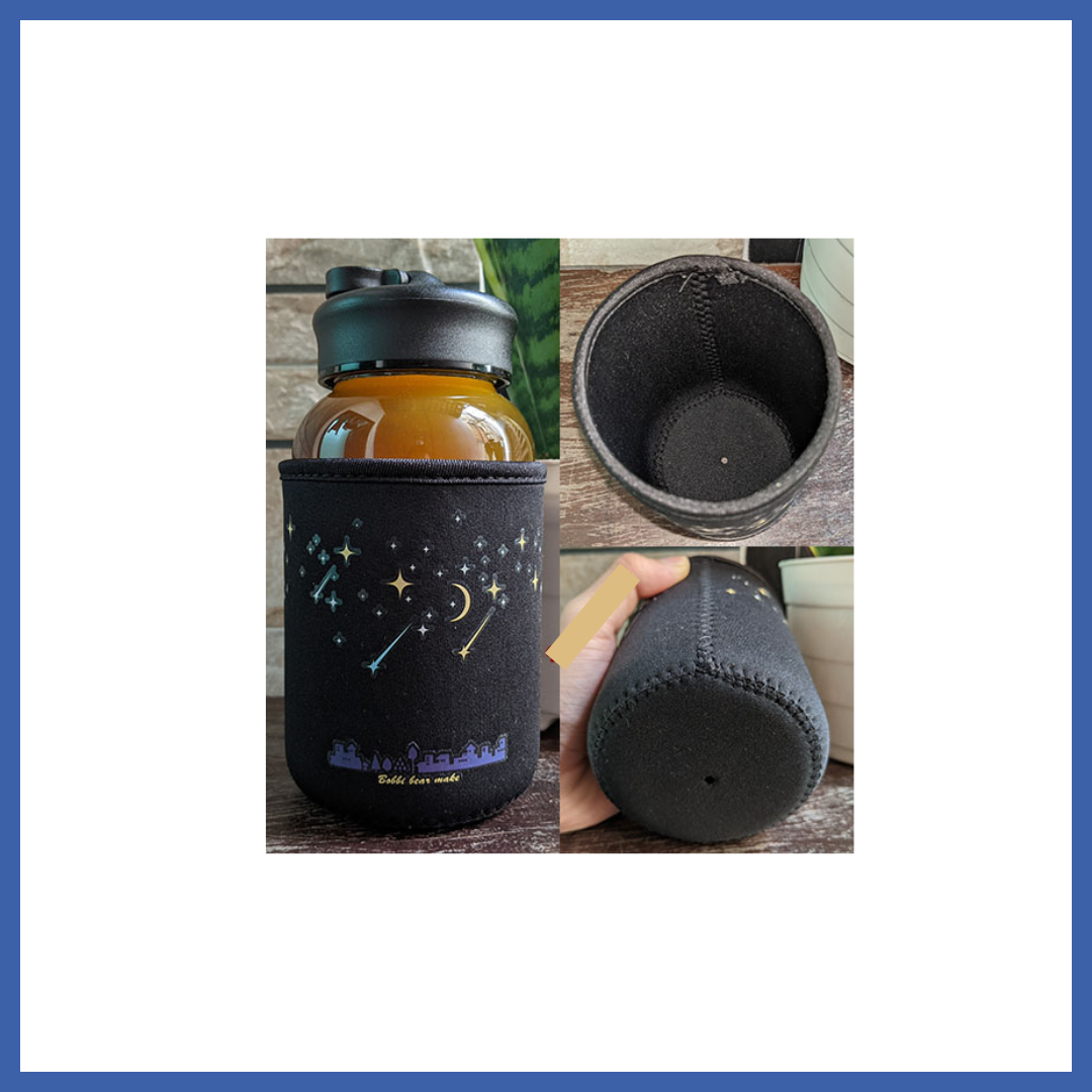 Lớp Vỏ Nỉ Xinh Xắn Của Bình Nước Thủy Tinh Chịu Nhiệt Đựng Cả Thành Phố Đang Ngủ 
