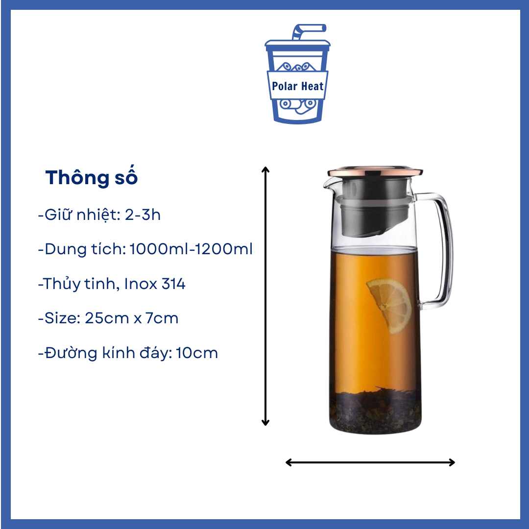 Thiết Kế Tinh Tế Của Bình Pha Trà Thủy Tinh Chịu Nhiệt Polar Heat