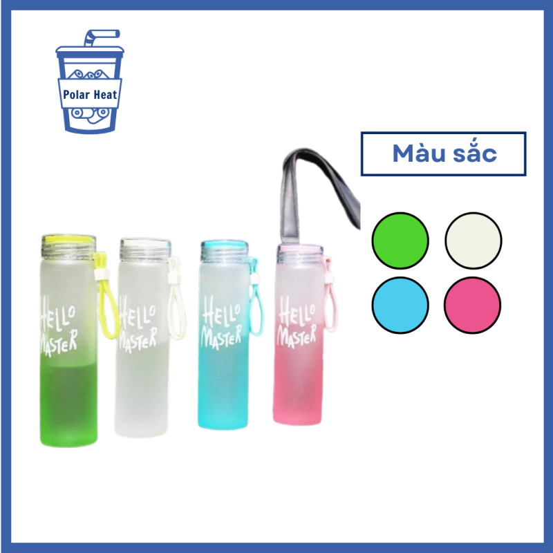 Màu Sắc Trẻ Trung Của Bình Nước Thủy Tinh Mờ Pastel Polar Heat